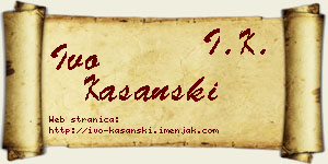 Ivo Kašanski vizit kartica